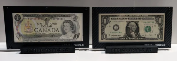 (San Antonio local time: 05:56:02 PM CDT, Sat Aug 08, 2026). Product #1 only. Main description is good. Next fix: image alt text. See Complete Rule List pinned Chat. For the main product image, use: 7-mil currency display frames in black carbon-fiber finish with sample U.S. banknotes