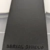 20-Slot 1 oz Bar Capsule Storage Box – Branded Lid Top | Serial Shield 3D™ Top view of the black lid with Serial Shield 3D™ branding