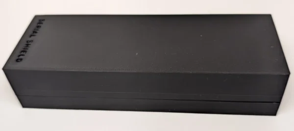 20-Slot 1 oz Bar Capsule Storage Box – Closed Front View | Serial Shield 3D™ Front view of the closed one-ounce bar capsule storage box
