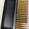20-Slot 1 oz Bar Capsule Storage Box – Loaded Interior View | Serial Shield 3D™ Open storage box showing bar capsules arranged in the 20 individual slots
