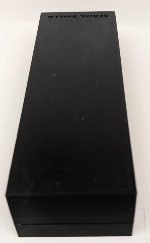 20-Slot 1 oz Bar Capsule Storage Box – Angled Lid View | Serial Shield 3D™ Angled view of the fitted lid on the one-ounce bar capsule box