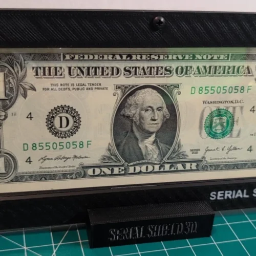 Budget 4-Mil Currency Display Frame with Stand | Serial Shield 3D™