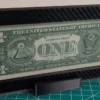 Budget 4-Mil Currency Display Frame with Stand – Rear Note Display | Serial Shield 3D™ Rear view showing the back of a sample one-dollar note in the currency frame