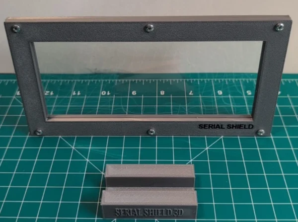 Budget 4-Mil Currency Display Frame with Stand – Empty Stand Rear | Serial Shield 3D™ Rear view of the empty display stand on a cutting mat