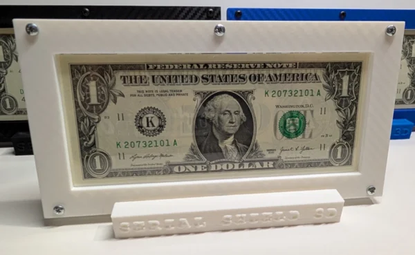 Premium 7-Mil Currency Display Frame with Stand | Serial Shield 3D™