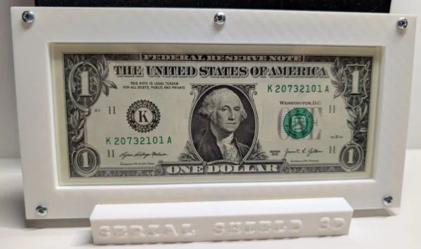 Premium 7-Mil Currency Display Frame with Stand | Serial Shield 3D™