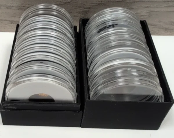 10-Slot 1 oz Coin Capsule Storage Box (Fits up to 52 × 7 mm) | Serial Shield 3D™