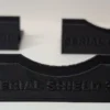 20-Pack 10° Graded Coin Slab Display Stands – Empty Stand Front | Serial Shield 3D™ Front view of an empty graded coin slab stand and its curved support cradle