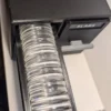 Stackable Coin Capsule and Graded Slab Storage System – Graded Slab Drawer | Serial Shield 3D™ Graded-slab drawer pulled open to show its storage capacity